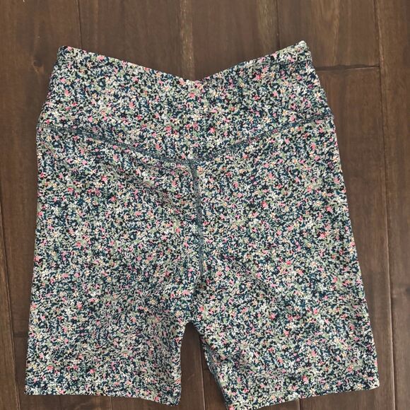 Sage Collective Floral Multicolor Active Biker Shorts M - Picture 3 of 4